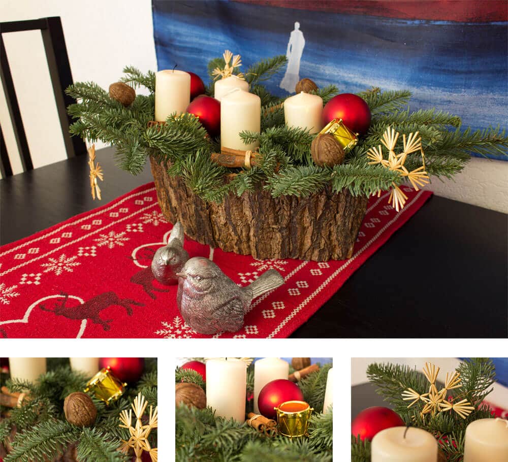 Adventskranz geschmückt